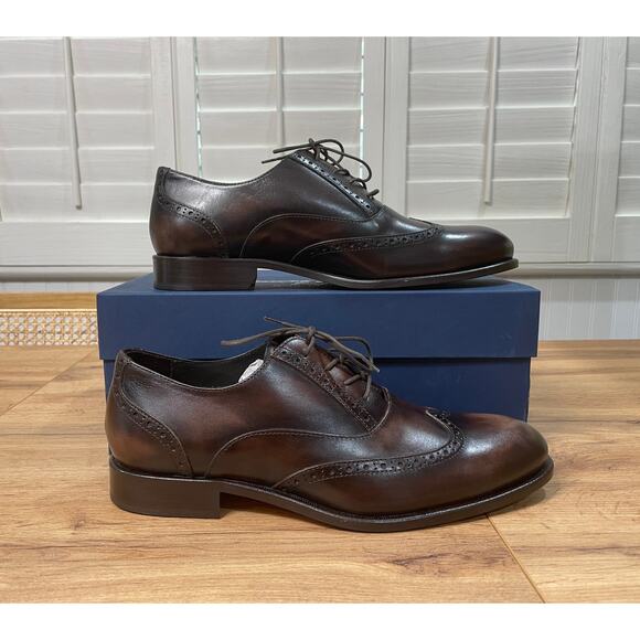Massimo Matteo Firenze Men's Corazzano Wing Tip Dress Shoes  Size 9 NIB - Picture 2 of 14